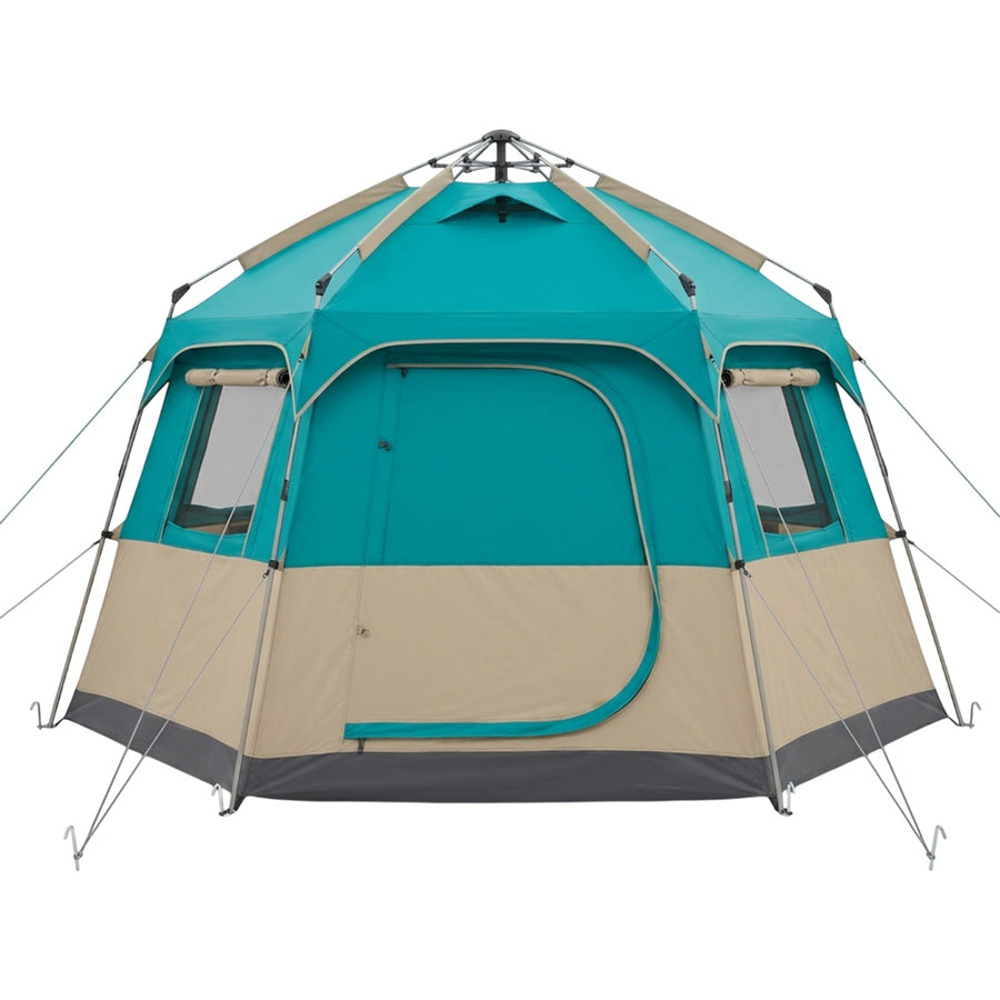 Skvhg Four Person Hexagonal Hub Tent Teal Sand