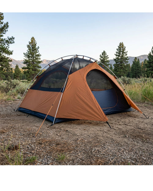 Skvhg Two Person Cross Ridge Dome Tent Copper Navy - Lifestyle view